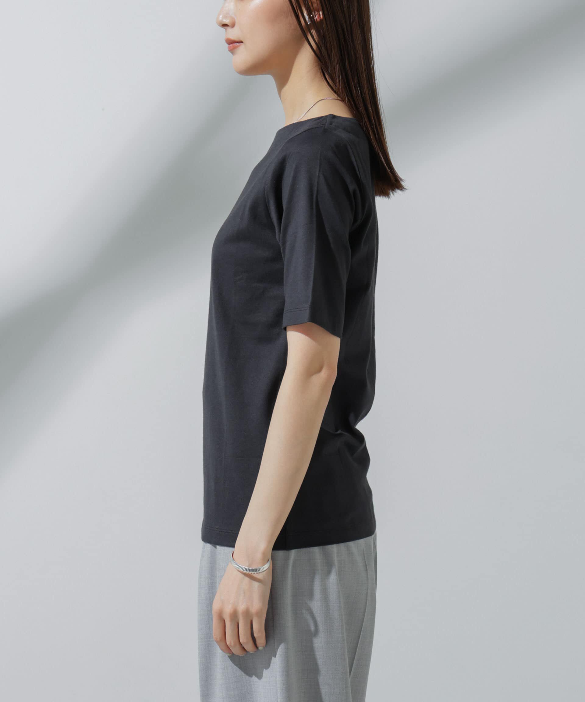 nano･universe「Anti Soaked(R) 汗染み防止 ボートネックTシャツ」|Tシャツ・カットソー|