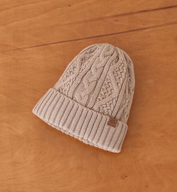 ABAHOUSE「【RUBEN/ルーベン】CABLE BORE WATCHCAP/ケーブル裏ボアフ」|その他|ベージュ