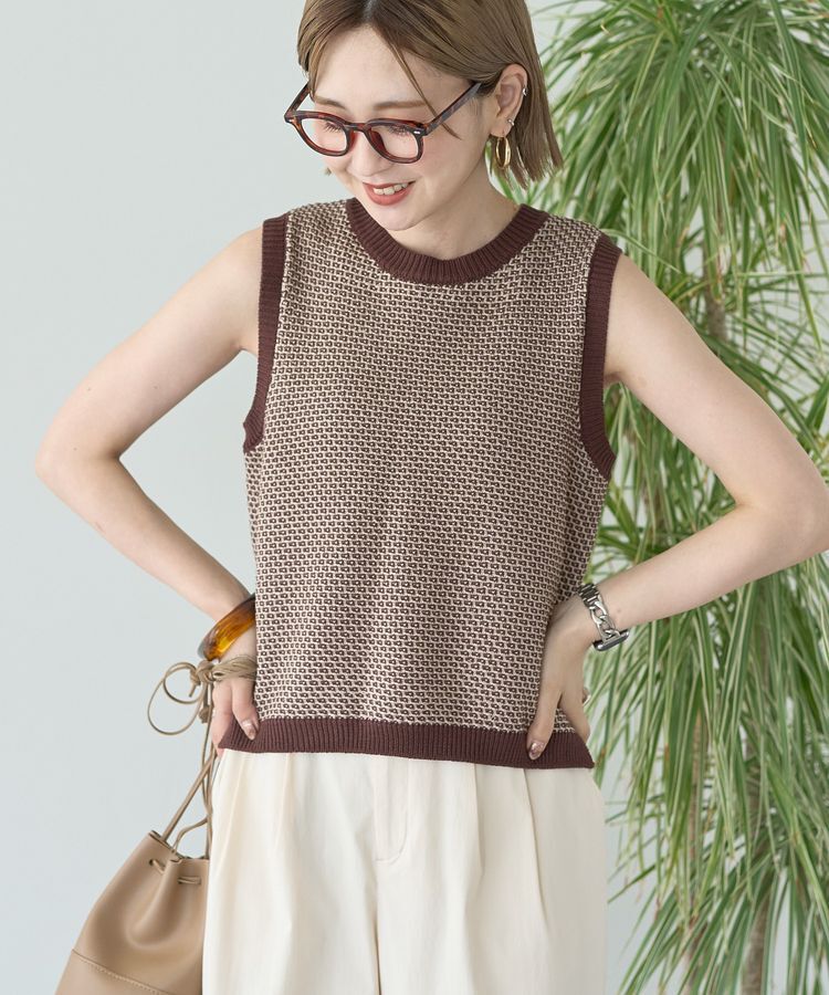 AMERICAN HOLIC「ジャガードニットベスト」|ベスト・ジレ|Brown