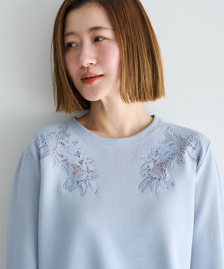 YECCA VECCA「2way襟付きレースニット」|ニット・セーター|