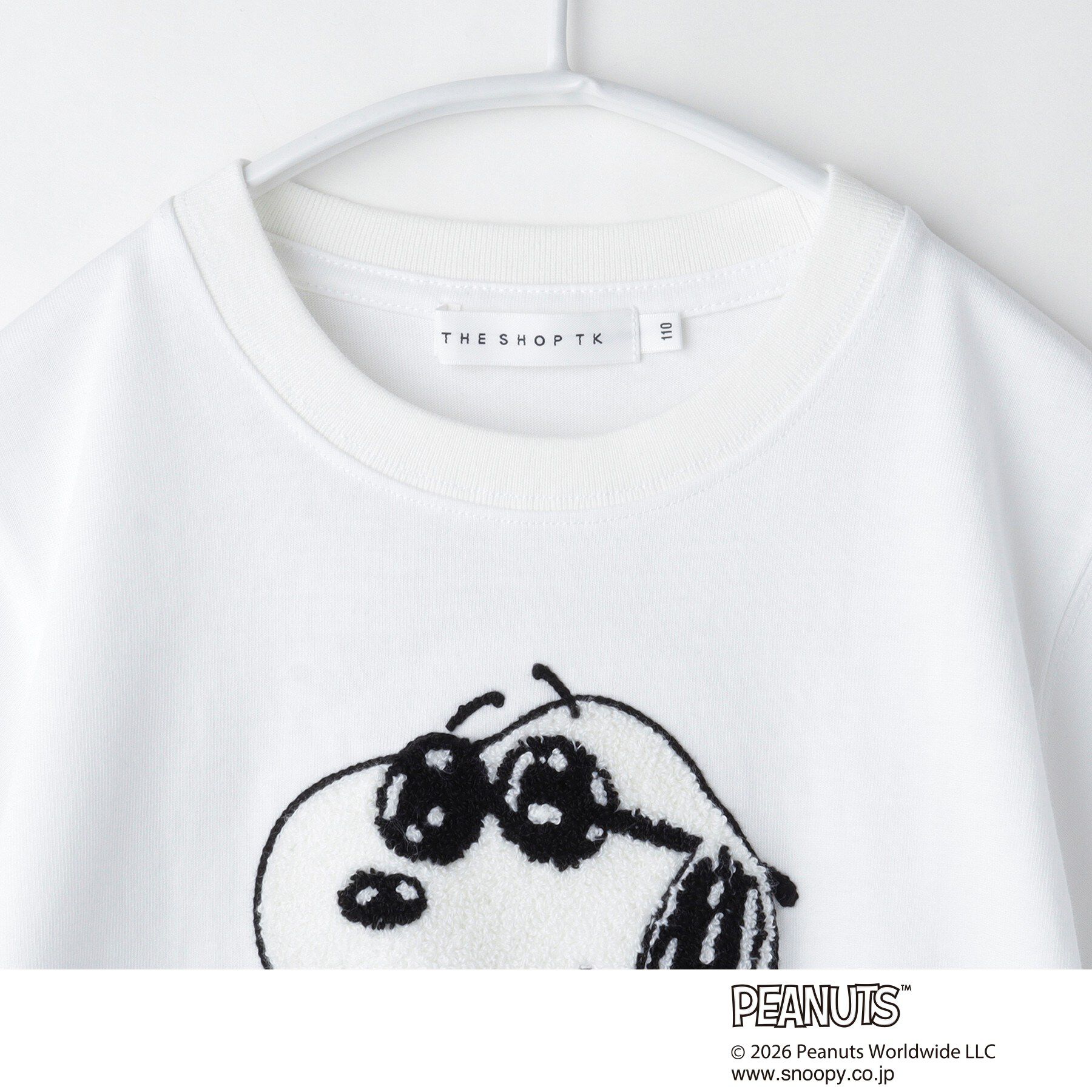 THE SHOP TK「PEANUTS ／ ピーナッツ スヌーピー さがら刺繍 半袖Tシャツ」|Tシャツ・カットソー|