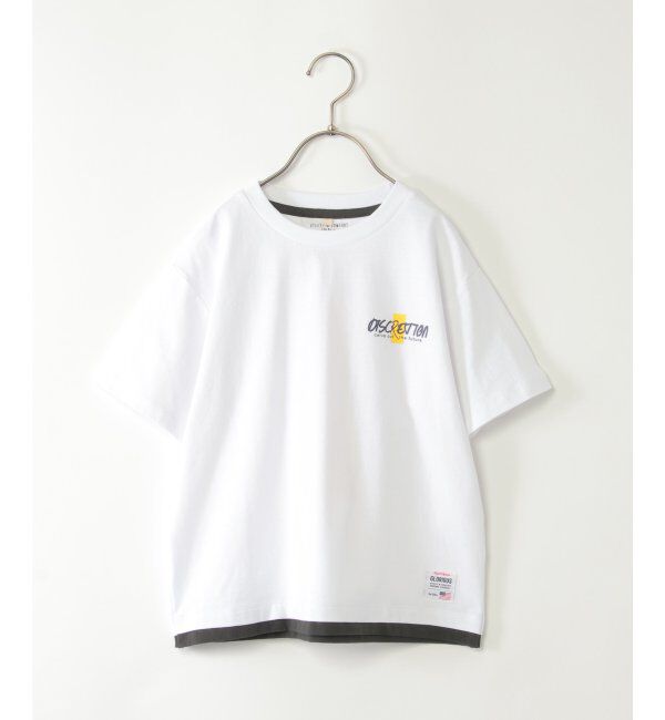 ikka kids「裾レイヤープリントT（120~160cm）」|Tシャツ・カットソー|オフホワイト