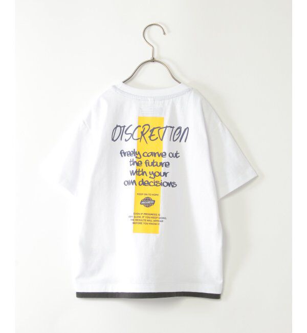 ikka kids「裾レイヤープリントT（120~160cm）」|Tシャツ・カットソー|