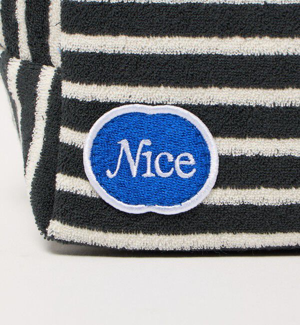 NICE WEATHER「＜NICE WEATHER＞パイルストライプポーチ L」|ポーチ|