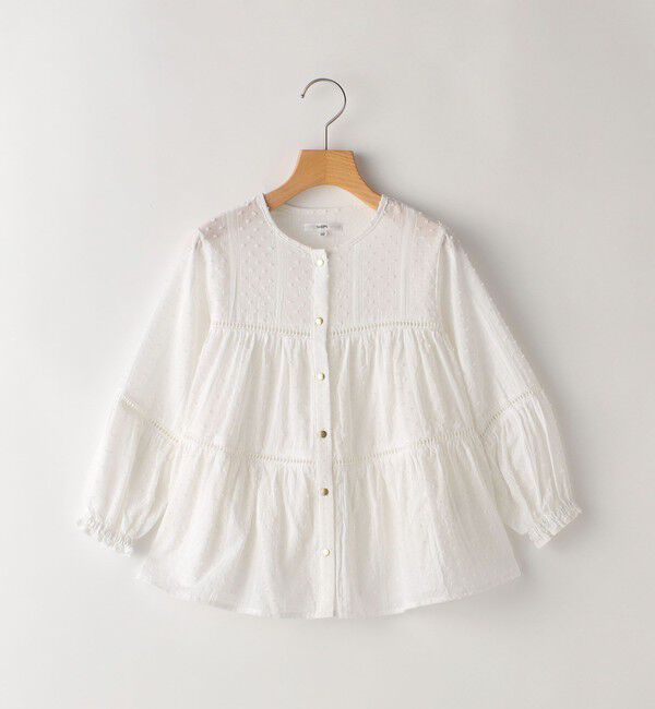 SHIPS KIDS「SHIPS KIDS:100～130cm / スナップ ボタン ティアード ブラウス」|シャツ・ブラウス|
