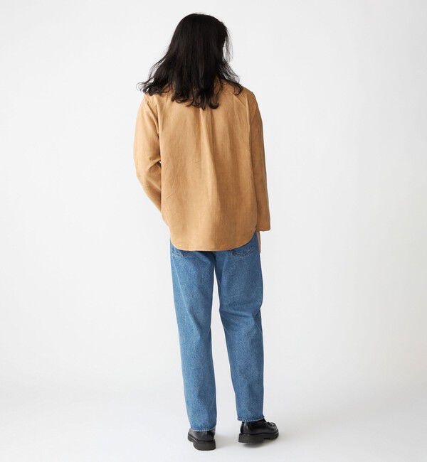 SHIPS「BENCH MARKING SHIRT: スキッパー ポリエステル フェイクスエード シャツ」|シャツ・ブラウス|