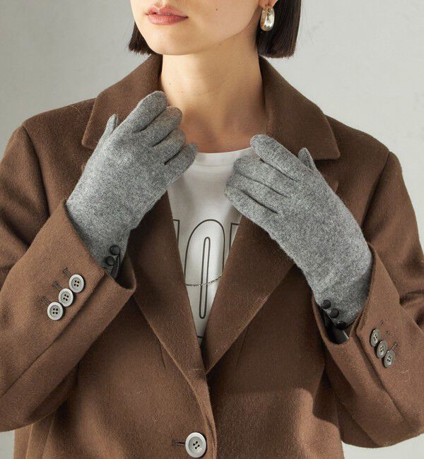 SHIPS for women「カシミヤ ミックス ジャージ グローブ」|手袋|