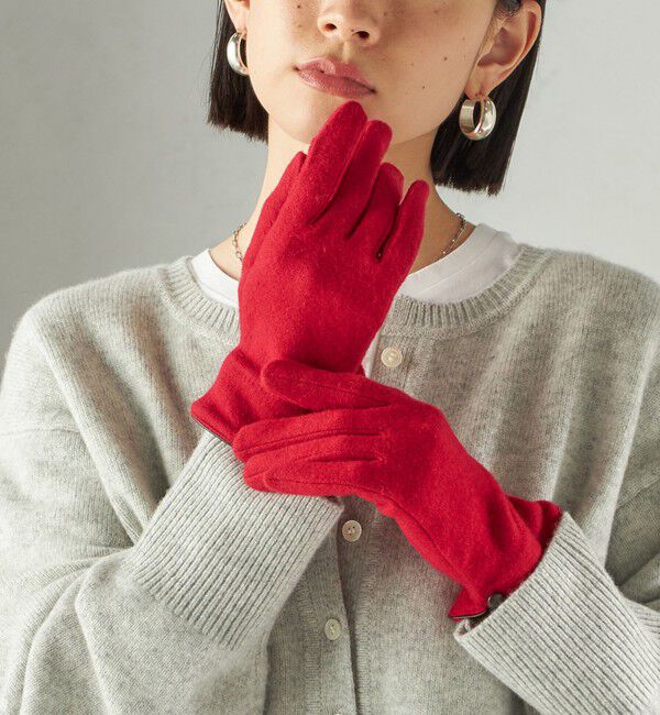 SHIPS for women「カシミヤ ミックス ジャージ グローブ」|手袋|