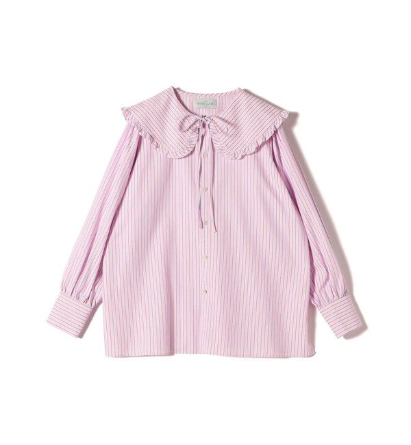 SHIPS for women「SHIPS NINE CASE:〈手洗い可能〉ビッグ カラー ブラウス」|シャツ・ブラウス|