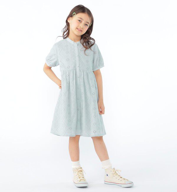 SHIPS KIDS「SHIPS KIDS:100～130cm / レース エンブロイダリー ワンピース」|ワンピース|