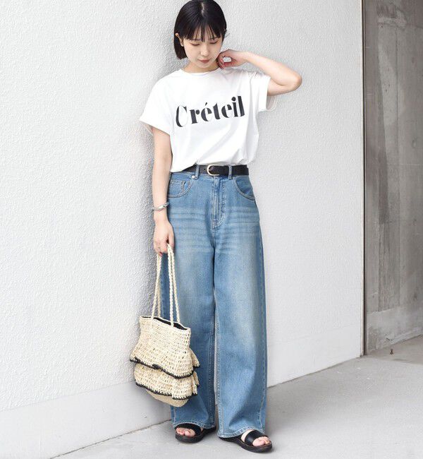 SHIPS Colors 「《一部追加・新色予約》SHIPS Colors:〈接触冷感・UVカット〉ビッグロゴ ドルマン Tシャツ◆」|Tシャツ・カットソー|