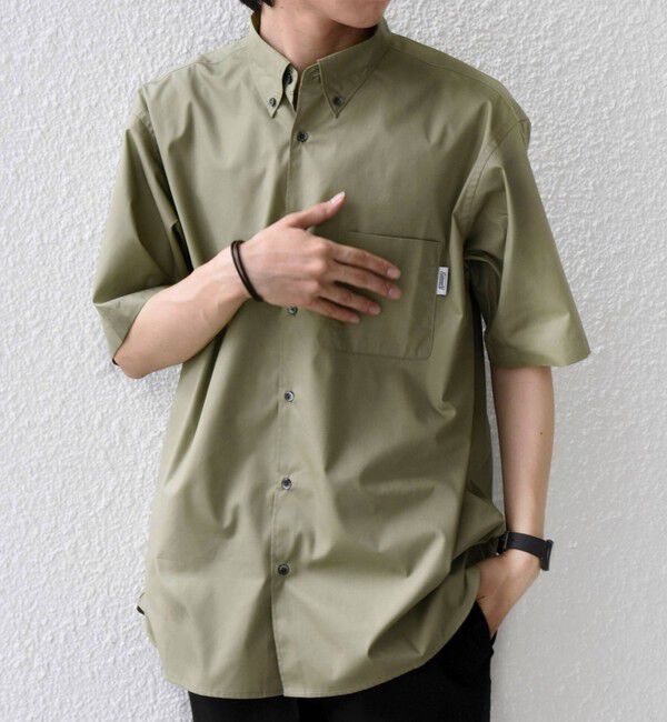 SHIPS any「【SHIPS any別注】Coleman: ZERO-TEX(R) ボタンダウン ポケット シャツ(セットアップ対応)◆」|シャツ・ブラウス|オリーブ