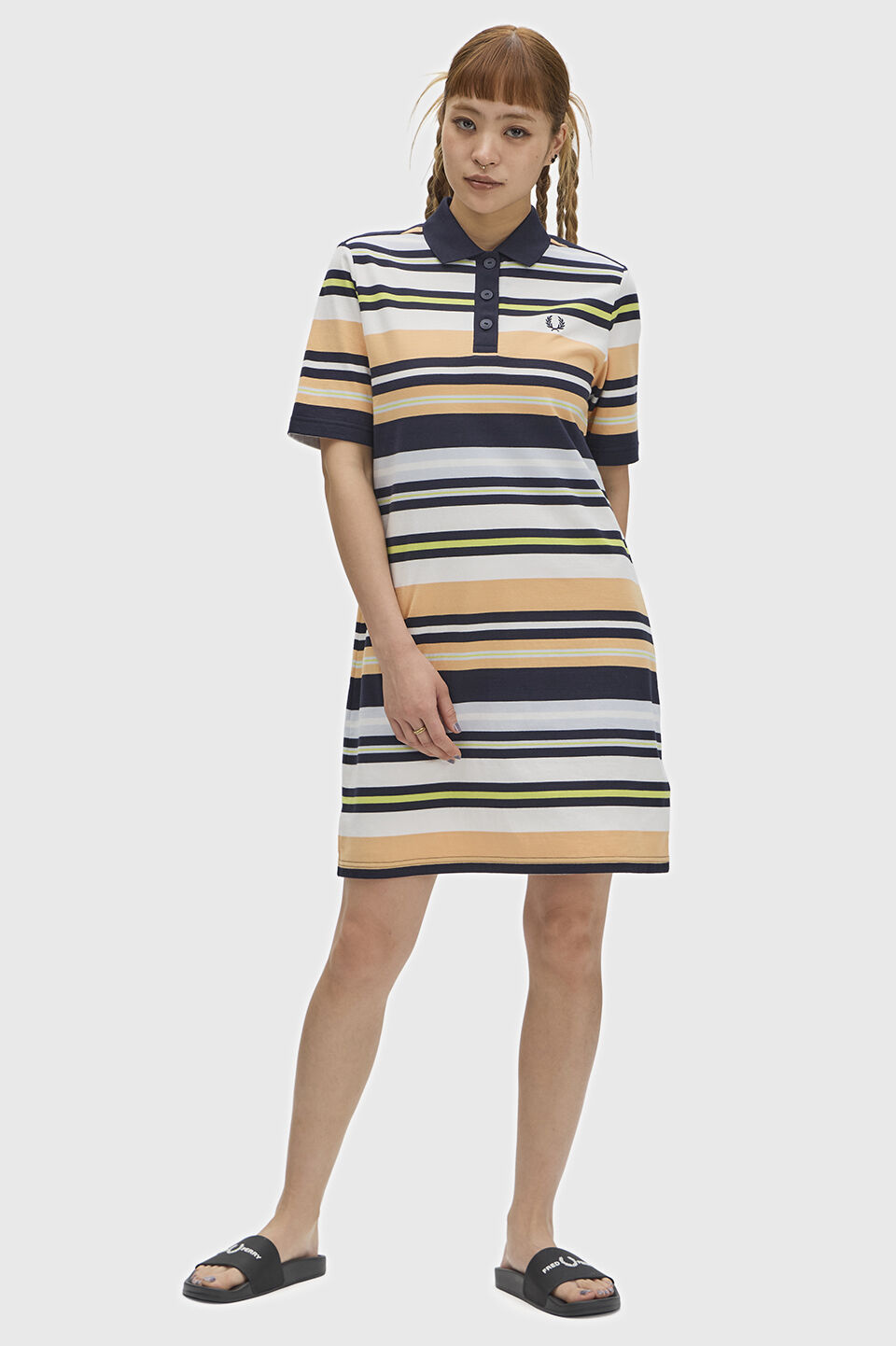 FRED PERRY 「Striped Polo Dress／ストライプポロワンピース」|ワンピース|