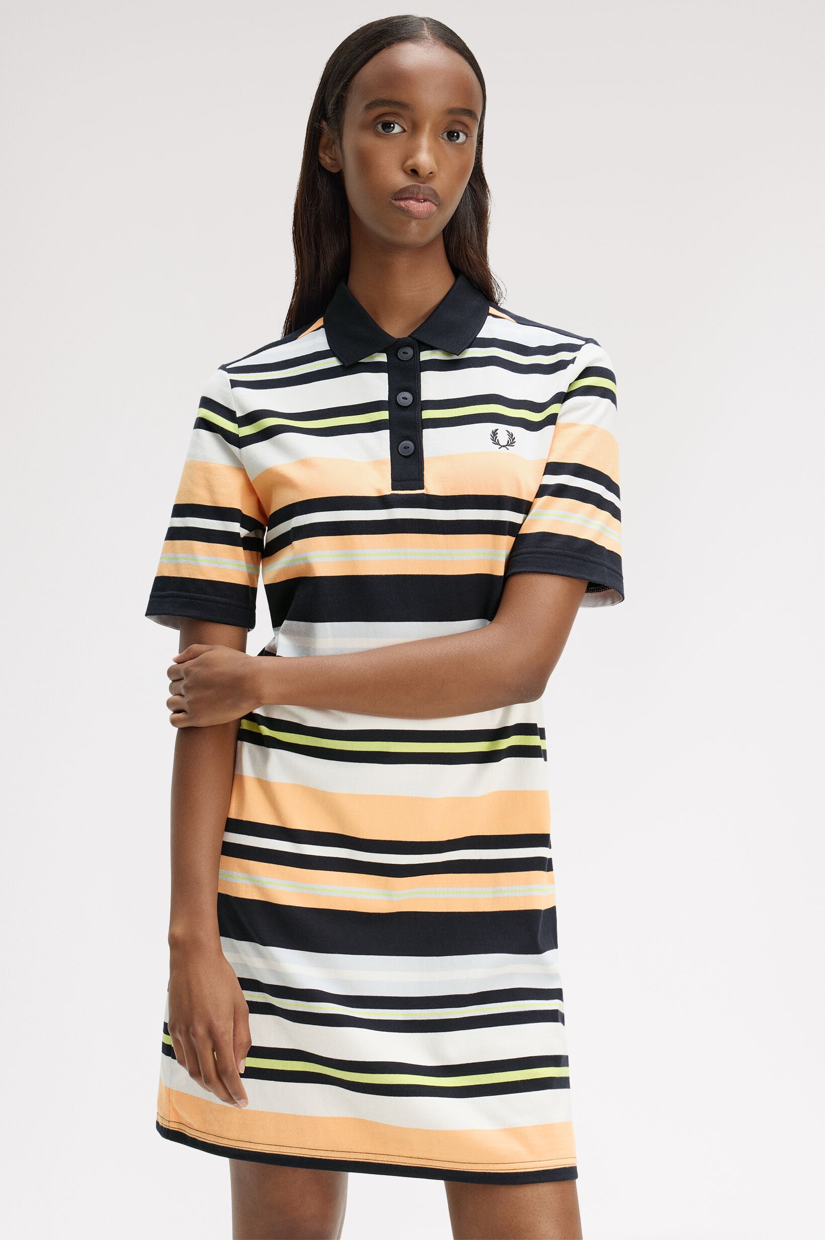 FRED PERRY 「Striped Polo Dress／ストライプポロワンピース」|ワンピース|