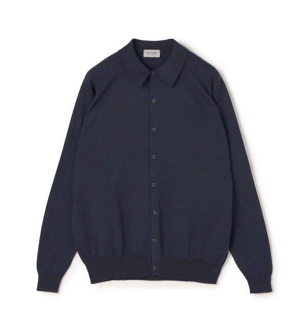 TOMORROWLAND BUYING WEAR「JOHN SMEDLEY TIBOR メリノウール ポロカラーニットシャツ」|ニット・セーター|65 HEMINGWAY BLUE