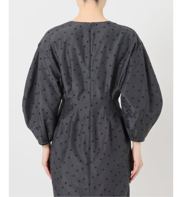 VERMEIL par iena「DOTジャガード ウエストシェイプワンピース」|ワンピース|