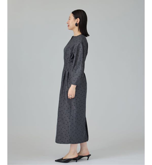 VERMEIL par iena「DOTジャガード ウエストシェイプワンピース」|ワンピース|