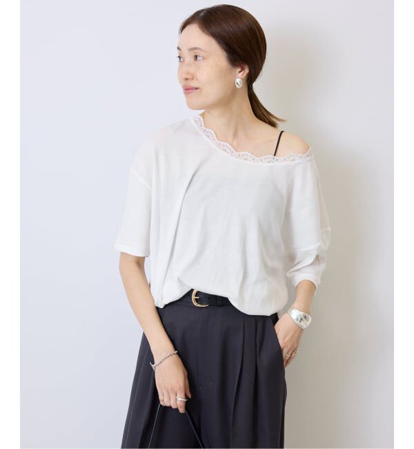 SLOBE IENA「miller/ミラー SLOBE別注 レースシアーTEE」|Tシャツ・カットソー|