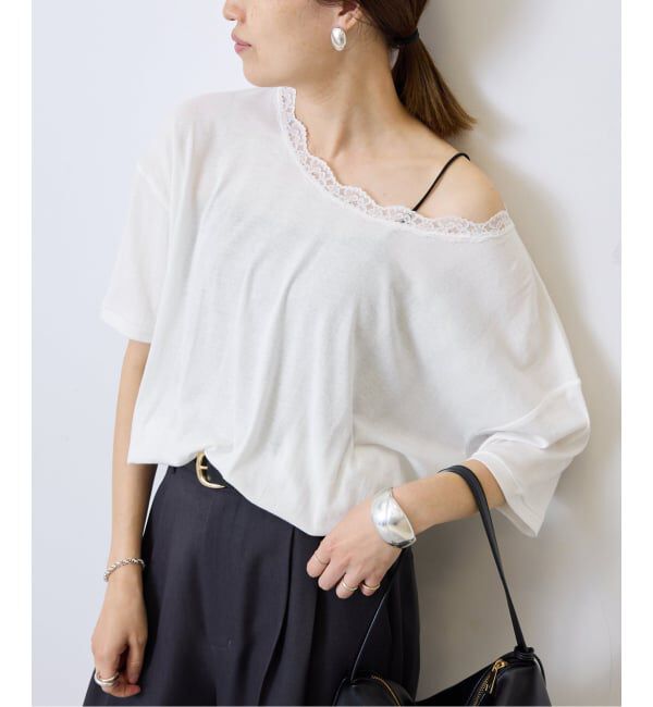 SLOBE IENA「miller/ミラー SLOBE別注 レースシアーTEE」|Tシャツ・カットソー|