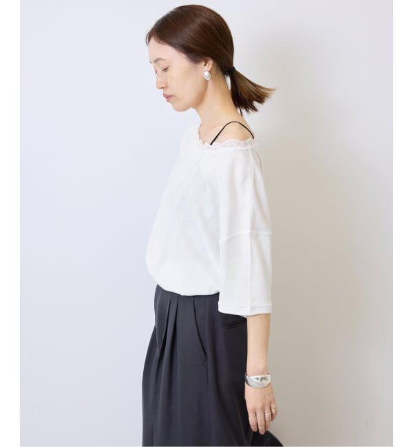 SLOBE IENA「miller/ミラー SLOBE別注 レースシアーTEE」|Tシャツ・カットソー|