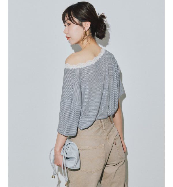 SLOBE IENA「miller/ミラー SLOBE別注 レースシアーTEE」|Tシャツ・カットソー|