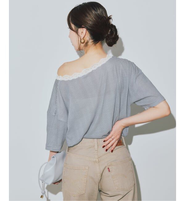 SLOBE IENA「miller/ミラー SLOBE別注 レースシアーTEE」|Tシャツ・カットソー|