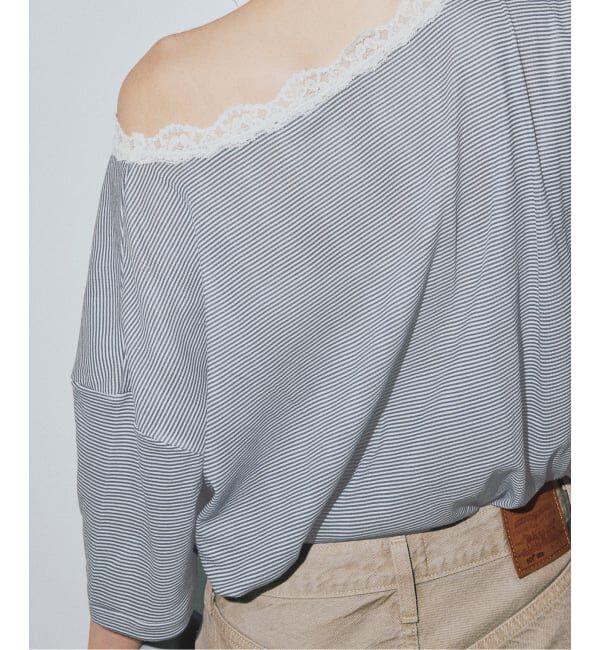 SLOBE IENA「miller/ミラー SLOBE別注 レースシアーTEE」|Tシャツ・カットソー|