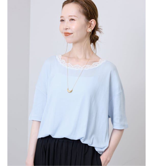SLOBE IENA「miller/ミラー SLOBE別注 レースシアーTEE」|Tシャツ・カットソー|
