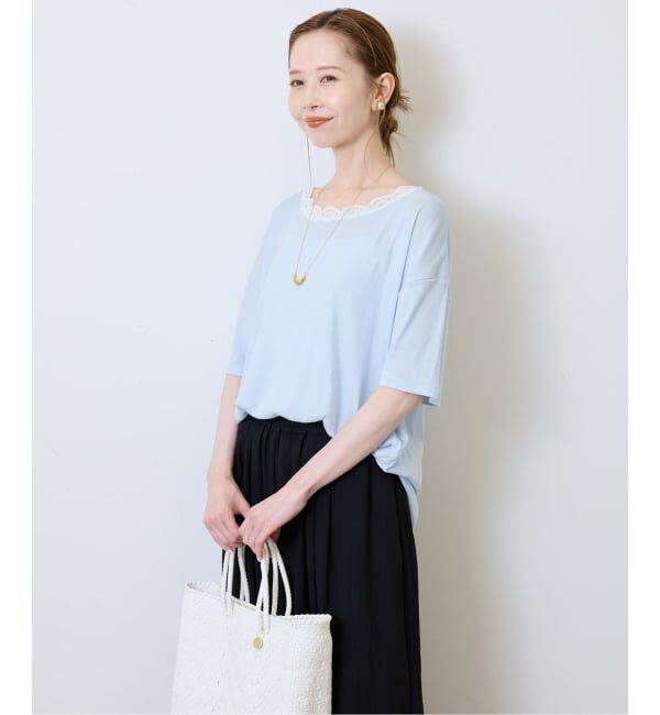 SLOBE IENA「miller/ミラー SLOBE別注 レースシアーTEE」|Tシャツ・カットソー|