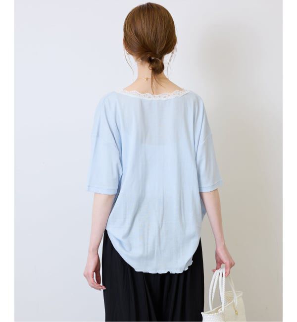 SLOBE IENA「miller/ミラー SLOBE別注 レースシアーTEE」|Tシャツ・カットソー|
