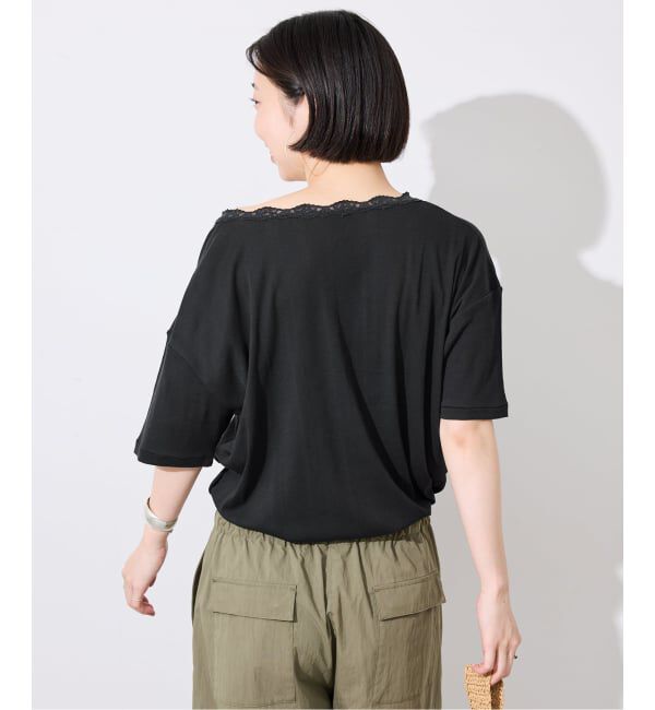 SLOBE IENA「miller/ミラー SLOBE別注 レースシアーTEE」|Tシャツ・カットソー|