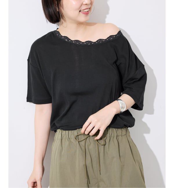 SLOBE IENA「miller/ミラー SLOBE別注 レースシアーTEE」|Tシャツ・カットソー|