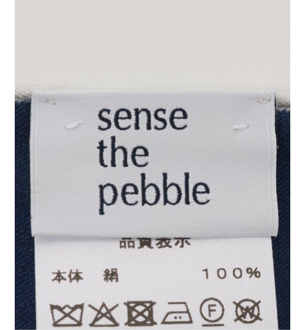 NOBLE「sense the pebble/センスザぺブル シルクスカーフ(ネイビー)」|バンダナ・スカーフ|