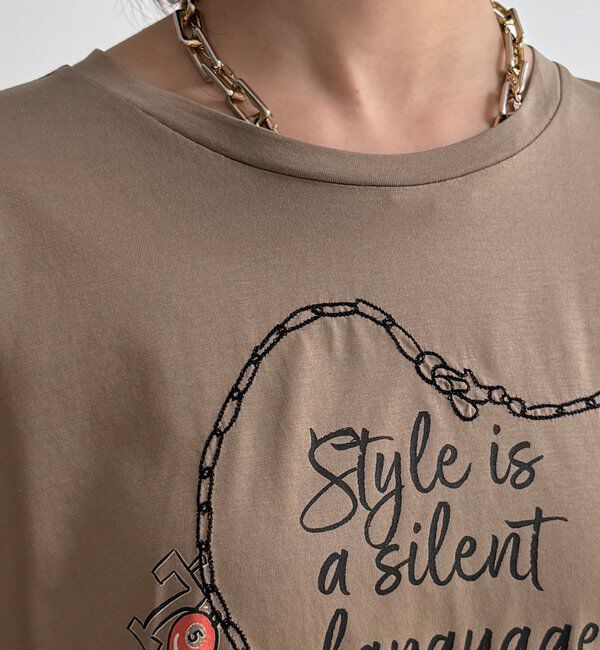 「【WEB限定】刺繍&times;プリントチャームイラストTEE」|Tシャツ・カットソー|