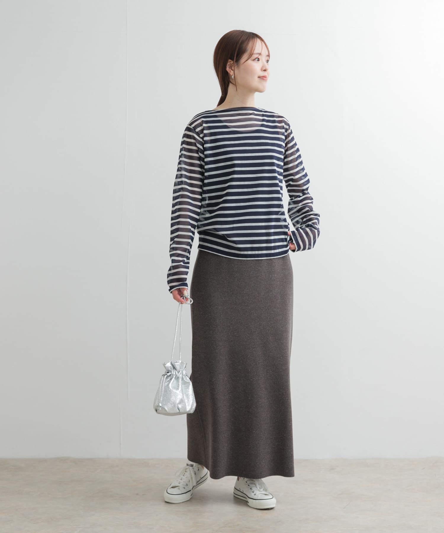 URBAN RESEARCH DOORS「リネン混ニットストレートスカート」|スカート|