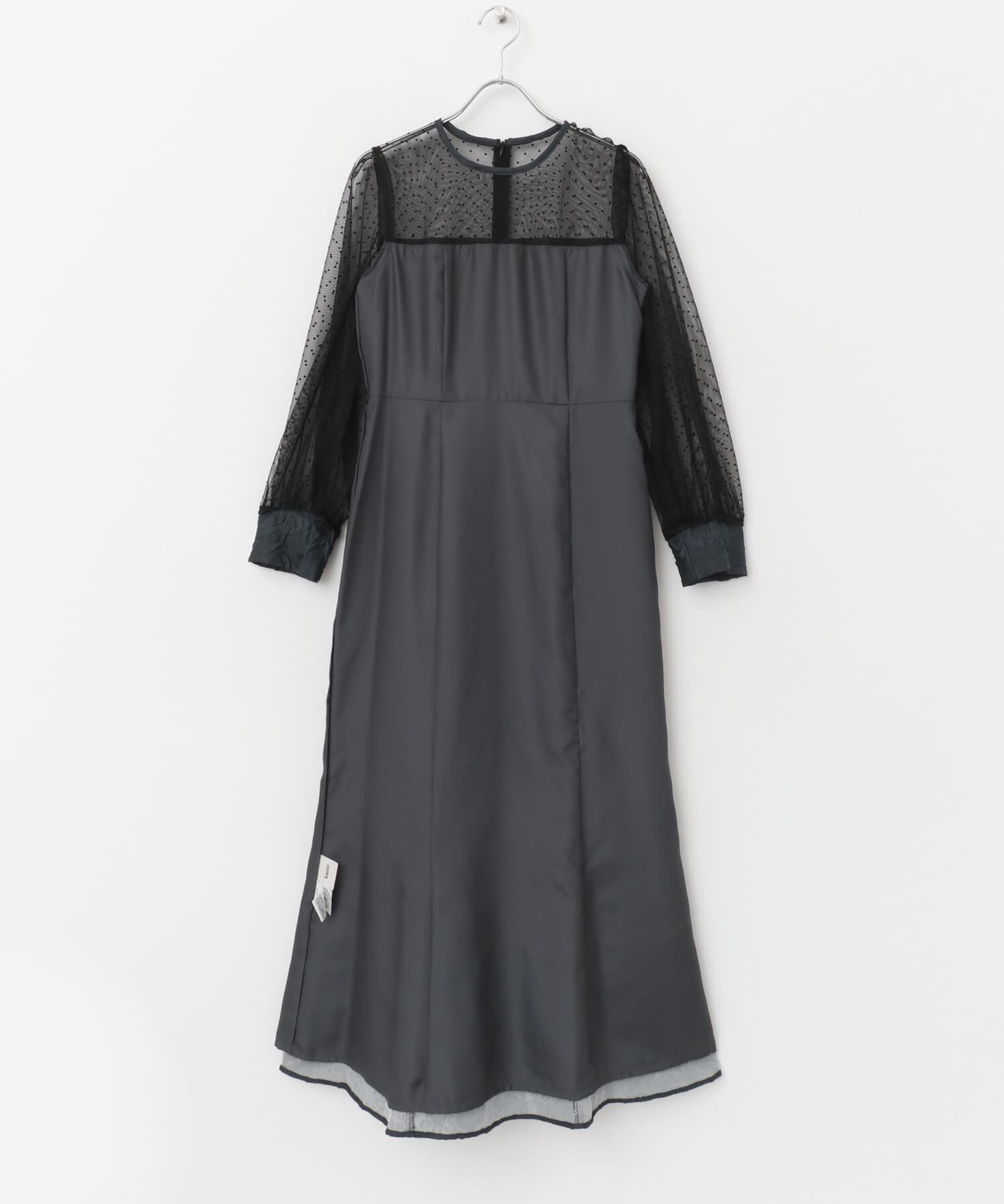 URBAN RESEARCH ROSSO「kaene　エンボスフラワードットミックスドレス」|ワンピース|