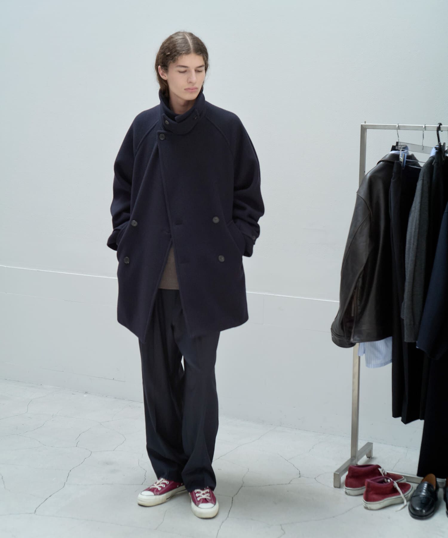 URBAN RESEARCH「new basic　DOUBLE BREAST HALF COAT」|ピーコート|