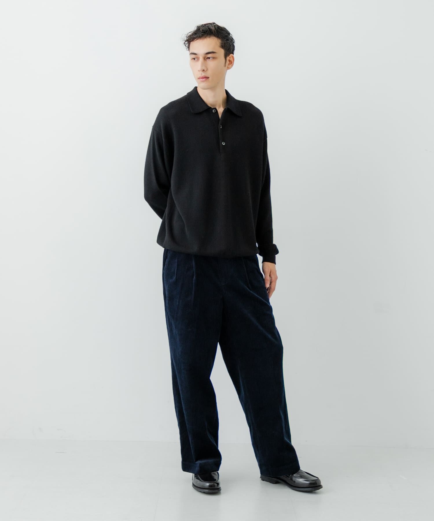URBAN RESEARCH「CASH FEEL W/MID ニットポロ」|ニット・セーター|