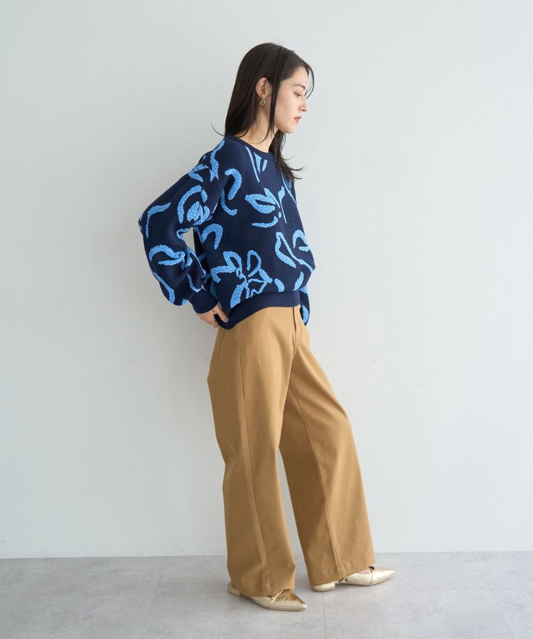 YECCA VECCA「アート柄ふくれジャガードニット」|ニット・セーター|