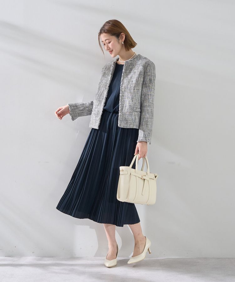 YECCA VECCA「ジョーゼットプリーツワンピース」|ワンピース|