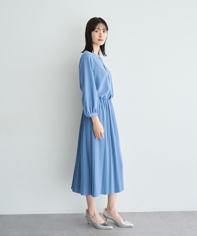 YECCA VECCA「ジョーゼットプリーツワンピース」|ワンピース|