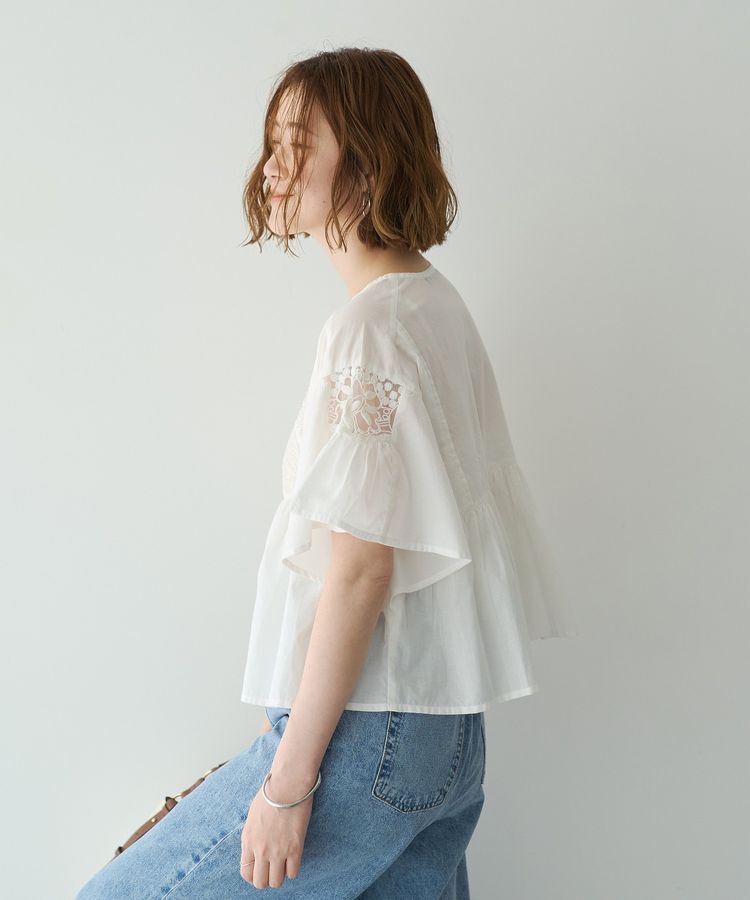 YECCA VECCA「刺繍レースブラウス」|シャツ・ブラウス|