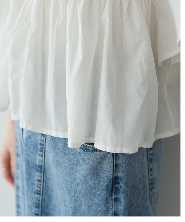 YECCA VECCA「刺繍レースブラウス」|シャツ・ブラウス|
