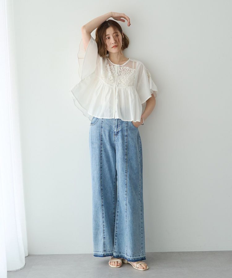 YECCA VECCA「刺繍レースブラウス」|シャツ・ブラウス|