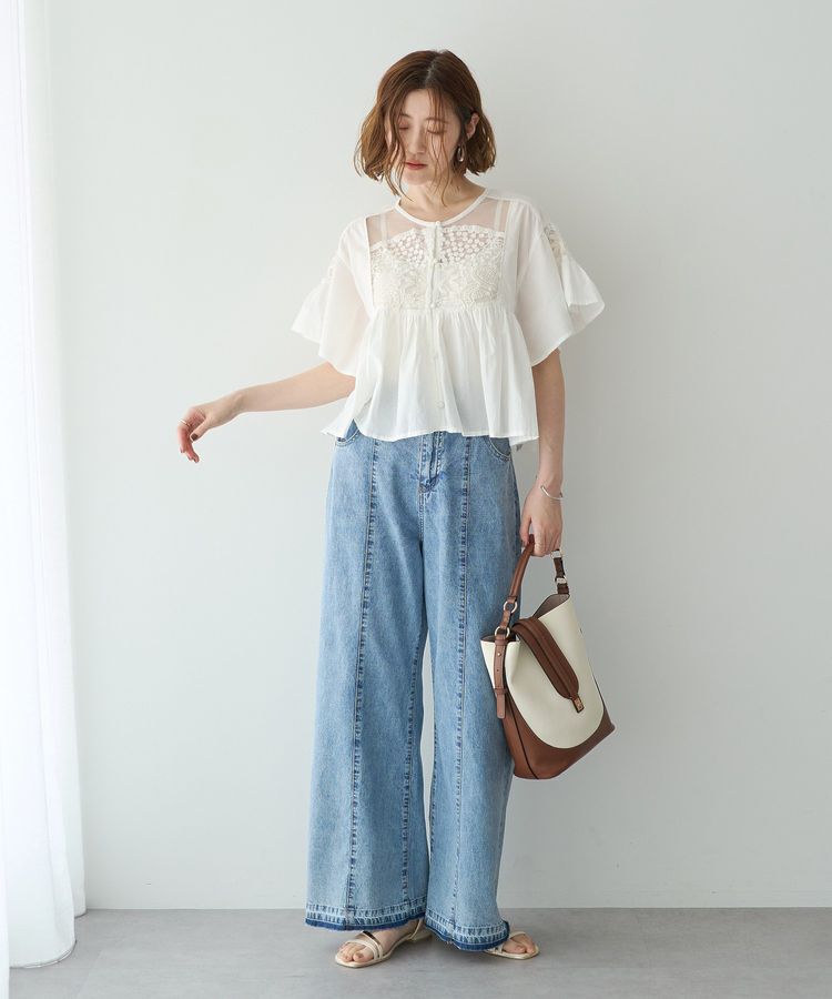 YECCA VECCA「刺繍レースブラウス」|シャツ・ブラウス|