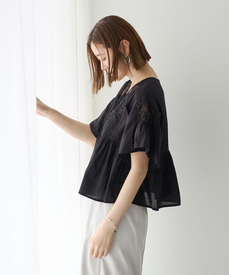 YECCA VECCA「刺繍レースブラウス」|シャツ・ブラウス|