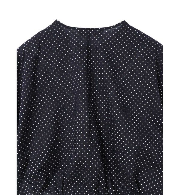 mizuiro ind「mizuiro ind ドットドローストリングシャツ」|シャツ・ブラウス|