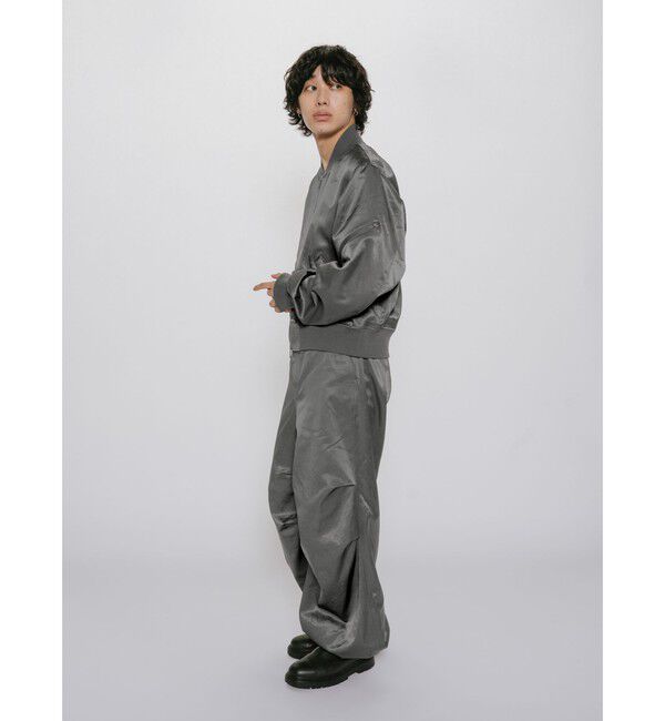 MIDIUMISOLID「MIDIUMISOLID Men&rsquo;s ブリーチサテンMA-1」|テーラードジャケット|
