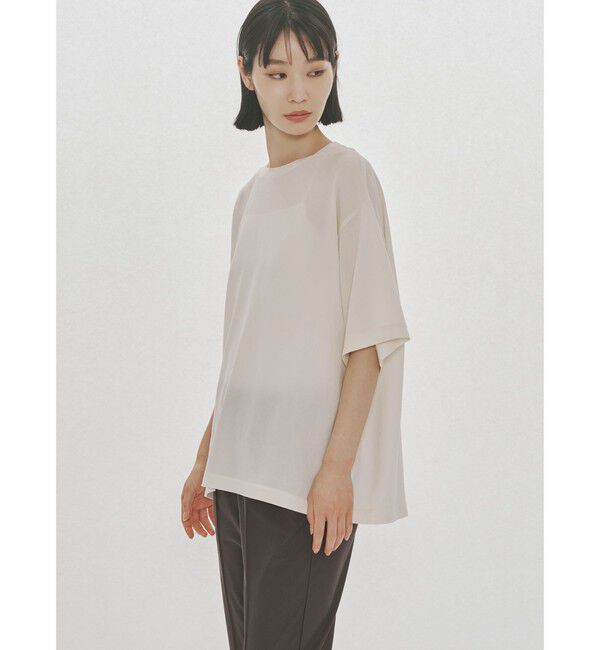 MIDIUMISOLID「MIDIUMISOLID Men&rsquo;s ハーフスリーブシアーベーシックプルオーバー」|Tシャツ・カットソー|