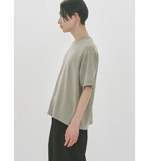 MIDIUMISOLID「MIDIUMISOLID Men&rsquo;s ハーフスリーブシアーベーシックプルオーバー」|Tシャツ・カットソー|